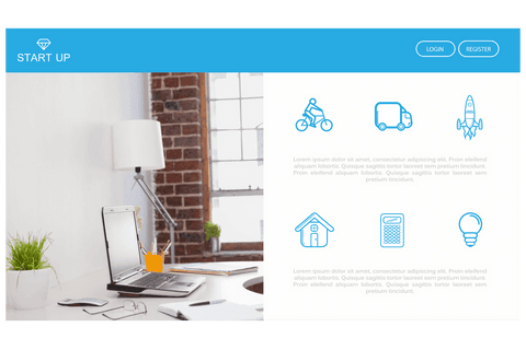 abstract transparent startup user interface mockup on workspace - Download Free Stock Videos Pikwizard.com