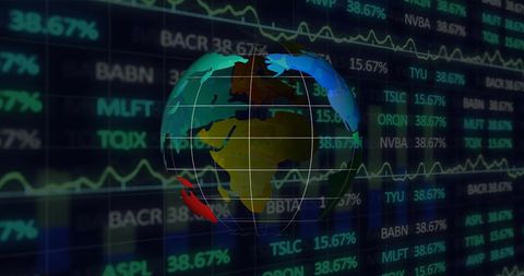 Global Economy Representation with Stock Market Data - Download Free Stock Images Pikwizard.com