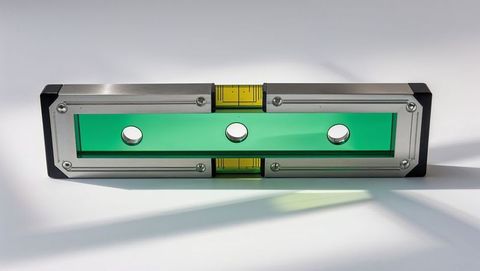 Precision spirit level green vial and stainless steel design