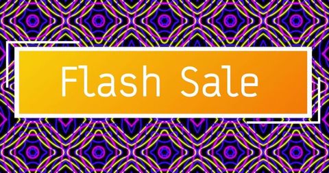 Dynamic Flash Sale with Neon Patterns and Gradient