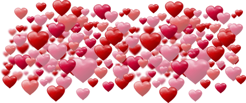 Red and Pink Hearts on Transparent Background - Download Free Stock Videos Pikwizard.com