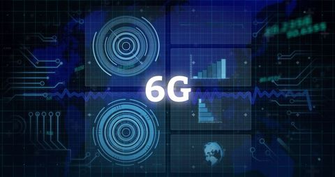 6G Wireless Technology Concept with Data and Connections - Download Free Stock Images Pikwizard.com