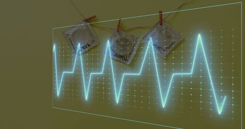 Cardiograph and Condoms Symbolizing Health and Awareness - Download Free Stock Images Pikwizard.com