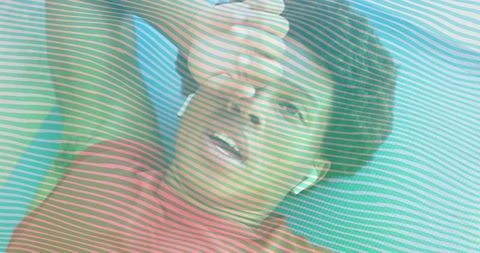 Exhausted athlete resting after intense cardio session