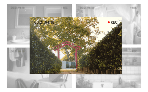 digital transparent pathway through lush green park - Download Free Stock Videos Pikwizard.com