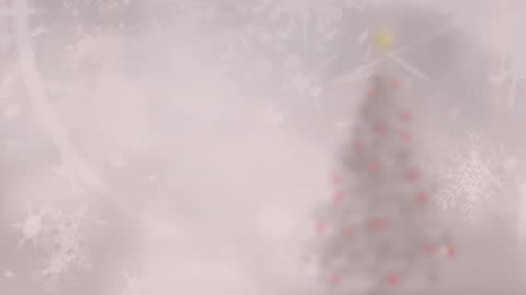 Festive Christmas Animation with Text Over Snowfall