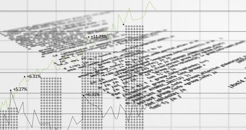 Digital Financial Data Visualization with Increasing Graph - Download Free Stock Images Pikwizard.com