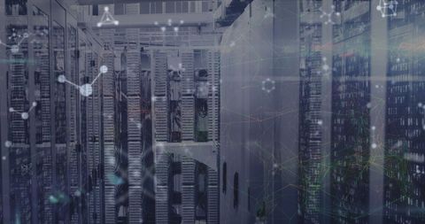 Digital Network Connections Over Modern Data Center - Download Free Stock Images Pikwizard.com