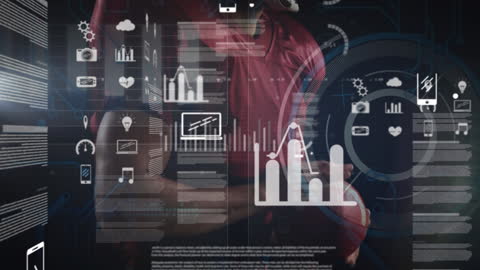 Innovative Technology Interface with Financial Data Overlay