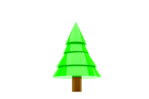 Transparent 3D Green Christmas Tree Decoration Illustration - Download Free Stock Videos Pikwizard.com