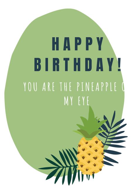 This vibrant and cheerful greeting card features a pineapple-themed design, making it perfect for birthday celebrations and tropical-themed events. Ideal for sending best wishes, uplifting messages, or adding a festive touch to birthday gifts. Suitable for both personal and commercial use, especially for promoting island-themed parties, resorts, and summer events.