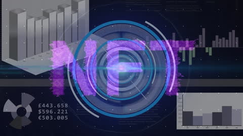Futuristic NFT Data Analysis and Visualization Background