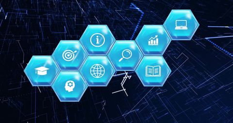 Digital Icons Representing Data Processing and Cloud Computing - Download Free Stock Images Pikwizard.com