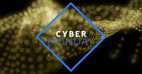 Cyber Monday Shopping Deals Background with Gold Waves - Download Free Stock Images Pikwizard.com