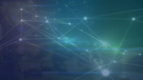 Digital Network Connections on Futuristic Background