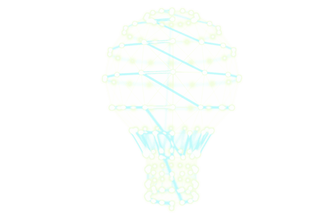 transparent digital light bulb with neural network pattern - Download Free Stock Videos Pikwizard.com