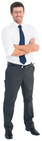 Professional Transparent Businessman Smiling with Confidence - Download Free Stock Videos Pikwizard.com