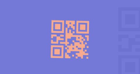 Abstract QR Code on Purple Background - Download Free Stock Images Pikwizard.com