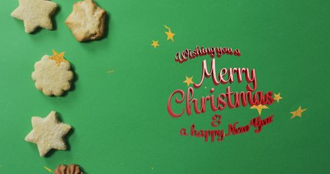 Festive Christmas Greetings with Decorative Cookies