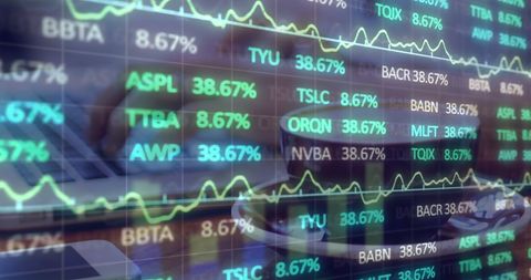 Stock Market Graphs with Abstract Sustainable Energy Overlay