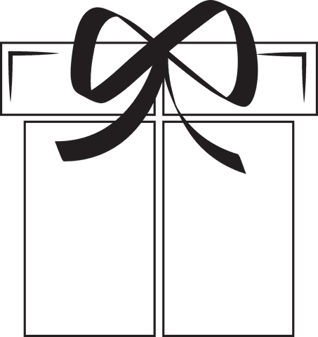 Decorative Gift Box Outline with Black Ribbon on Transparent - Download Free Stock Videos Pikwizard.com