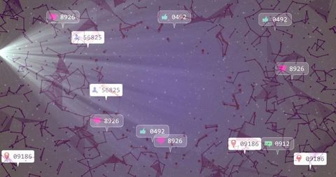 Abstract Digital Network and Social Media Interface