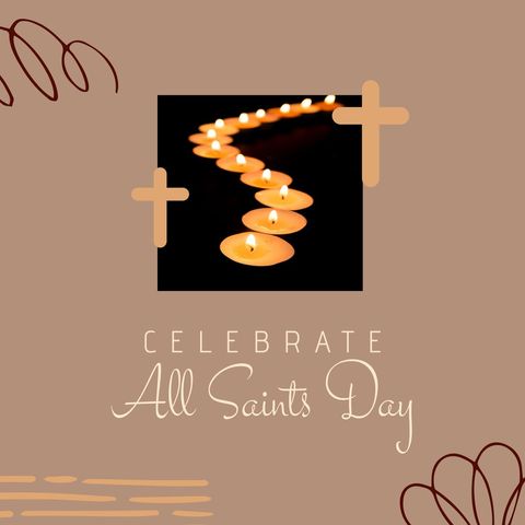All Saints Day Candle Path with Decorative Background - Download Free Stock Templates Pikwizard.com