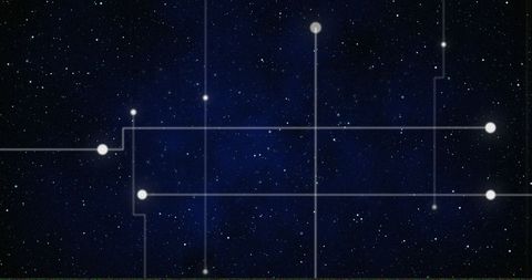 Digital Connectivity in Cosmic Night Sky Imagery