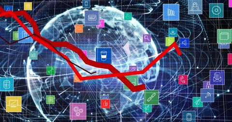 Dynamic Global Technology and Data Interface Concept - Download Free Stock Images Pikwizard.com