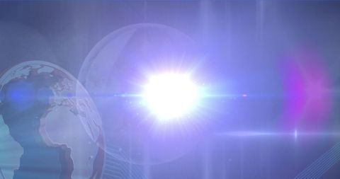 Futuristic Light Burst with Wireframe Globe in Digital Space - Download Free Stock Images Pikwizard.com