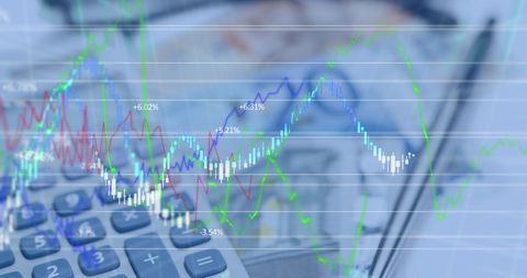 Global finance concepts with financial charts and currency