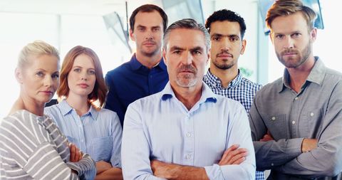 Confident Business Team Demonstrating Determination and Unity - Download Free Stock Images Pikwizard.com