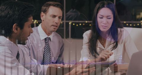 team analyzing financial data enthusiastically - Download Free Stock Images Pikwizard.com