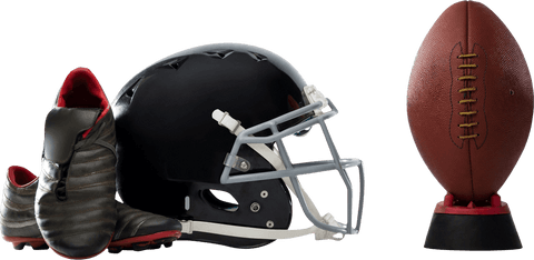 Transparent American Football Equipment Pair with Backfield Gear - Download Free Stock Videos Pikwizard.com