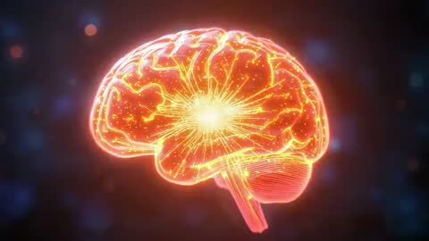 Glowing 3D Brain Animation with Neural Activations