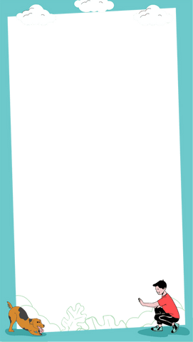 transparent border design with kid and dog illustration - Download Free Stock Videos Pikwizard.com