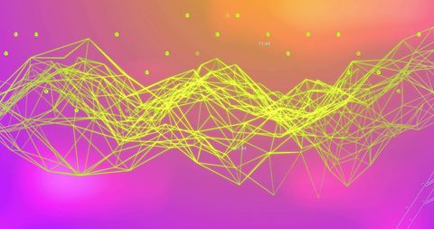 Vibrant Digital Network with Data Icons and Analytics