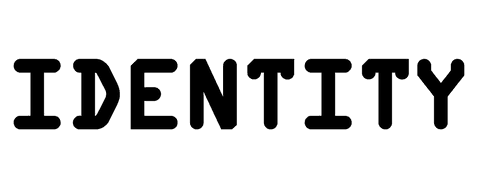 Identity text illustration on transparent background