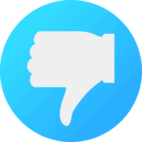 transparent thumbs down icon on blue gradient circle - Download Free Stock Videos Pikwizard.com