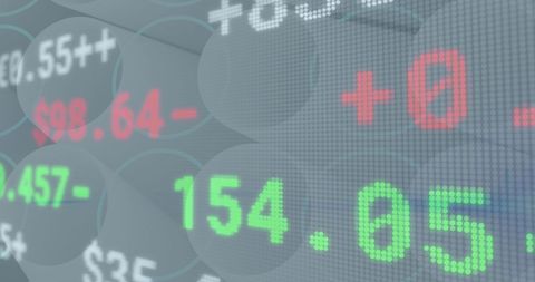 Dynamic Display of Stock Market Financial Data on Grid Interface