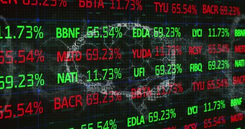 Financial Data Overlays Human Brain Concept - Download Free Stock Images Pikwizard.com