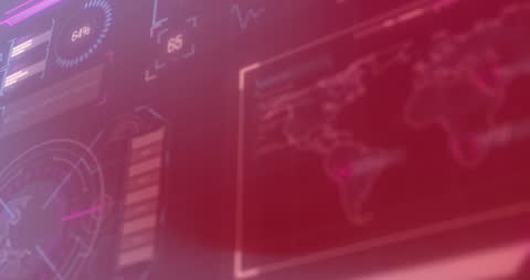 Futuristic Holographic Digital Interface Display