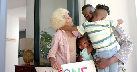 Family Reunion: Military Father Returns to Warm Welcome at Home