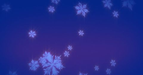 Santa Claus Silhouette with Sleigh and Reindeer on Snowy Night