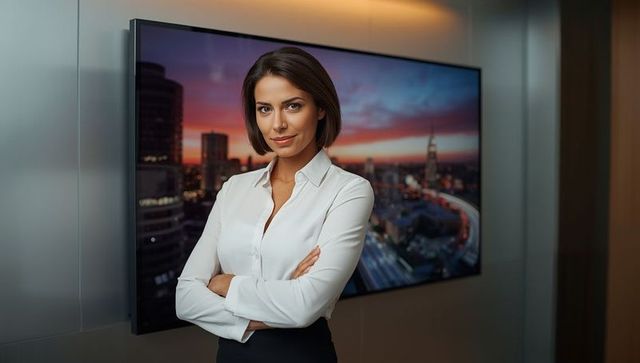 Confident Businesswoman in Modern Meeting Room