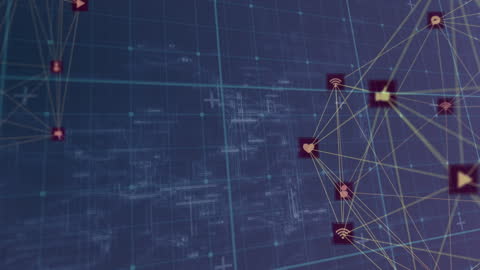 Abstract Global Network Data Processing Illustration