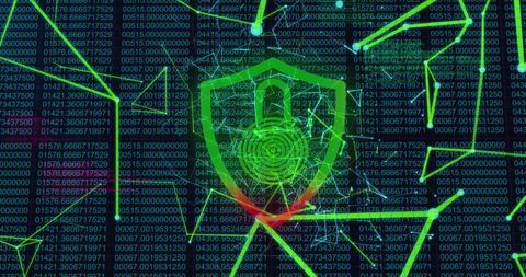 Cybersecurity Concept with Digital Shield and Network Connections - Download Free Stock Images Pikwizard.com