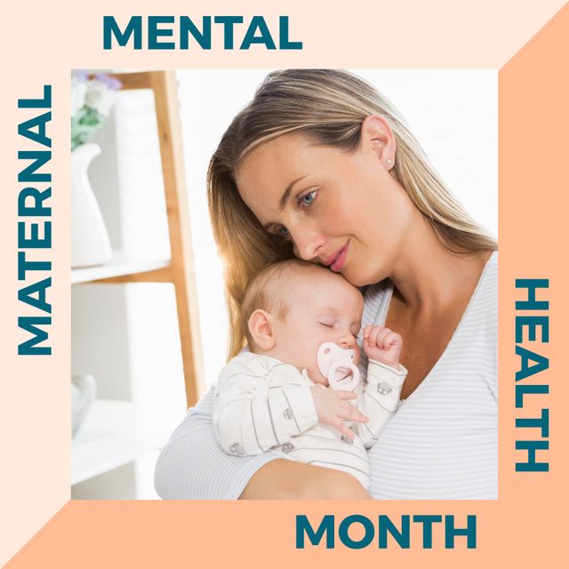 Mother Embracing Baby for Maternal Mental Health Awareness - Download Free Stock Templates Pikwizard.com