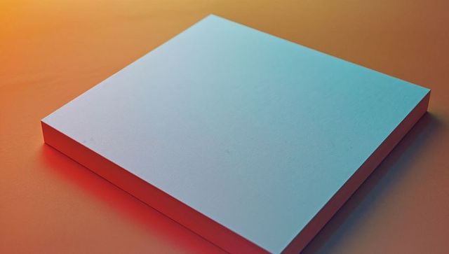 Geometric minimalism: square panel on vibrant surface