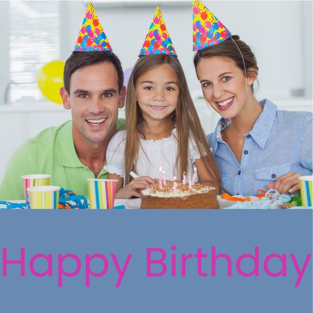 Perfect for birthday-related promotions, family-oriented events, greeting cards, invitations, and social media posts highlighting joy and celebration with loved ones. Ideal for illustrating family togetherness, birthday festivities, and cheerful moments.